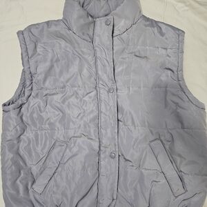 PacSun Soft Gray Quilted Vest
